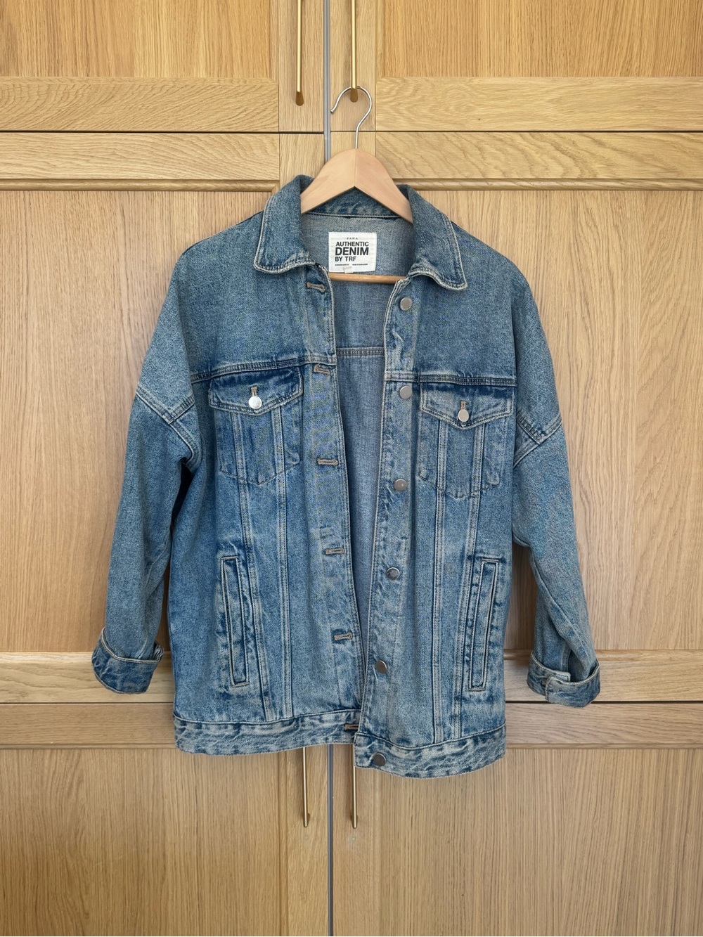 Zara Oversized Blue Denim Jacket - Women